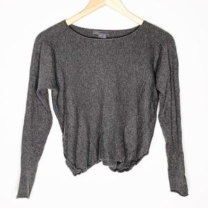 VINCE Cashmere Blend Textured Cropped Box Sweater